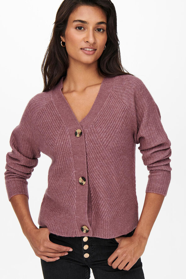 Springfield Short jersey-knit jacket purple