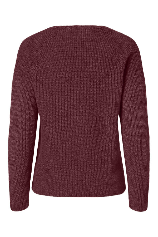 Pieces Basic V-neck jumper red