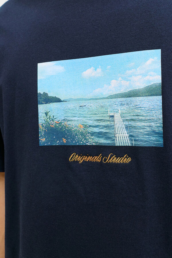 Jack & Jones Printed short sleeve shirt blue