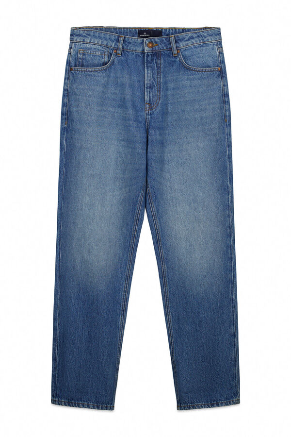 Springfield Medium wash straight fit jeans blue