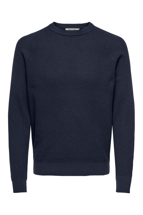 Only & Sons Jersey cuello redondo azul