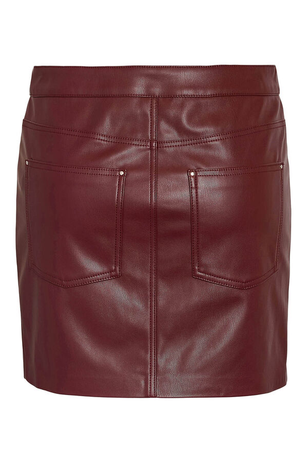 Noisy May faux leather miniskirt pink