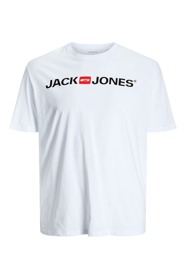 Jack & Jones PLUS Basic logo T-shirt  white