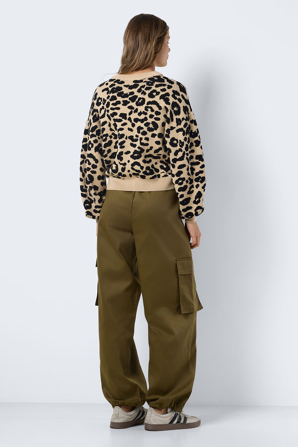 Noisy May Jacquard knit jumper nude