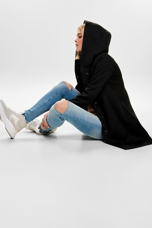 Only Midi cloth coat black