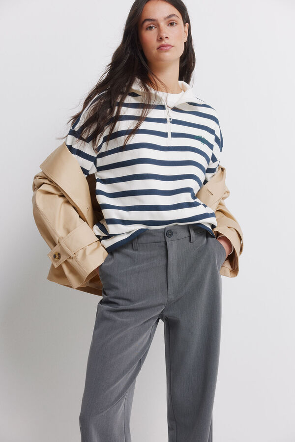 Springfield Straight tailored trousers grey