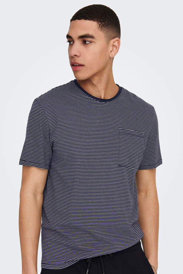 Springfield T-shirt with pocket and short sleeves black