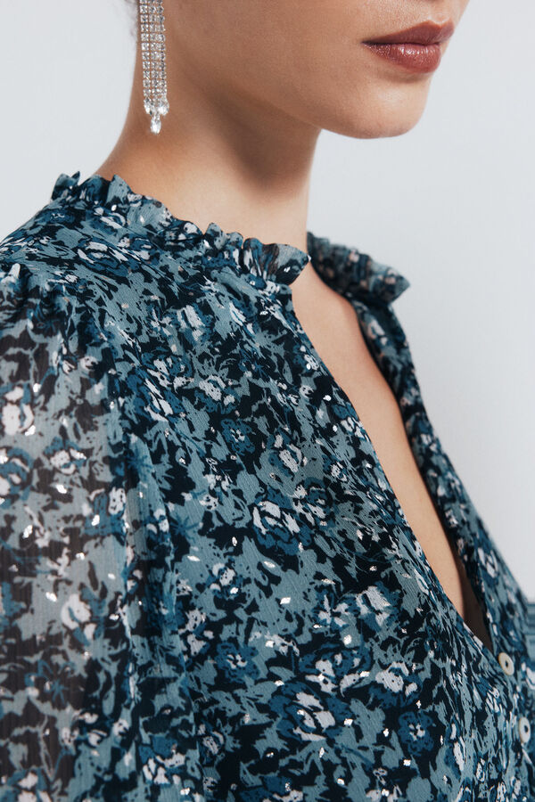 Springfield Short smock chiffon dress  green