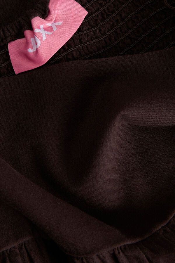 Jack & Jones Vestido largo lino marr&oacute;n