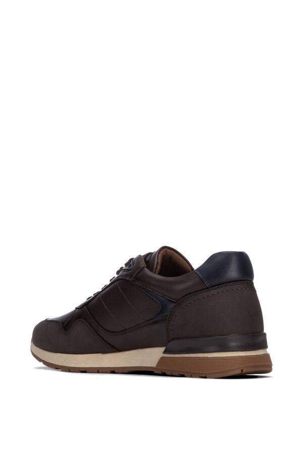 XTI Lace-up casual sneakers brown