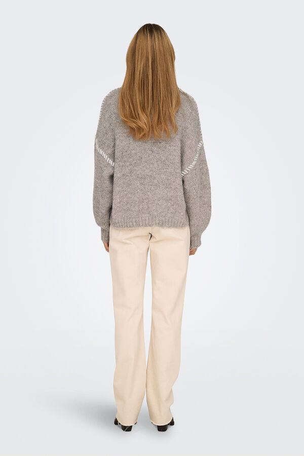 JDY Round neck jumper grey