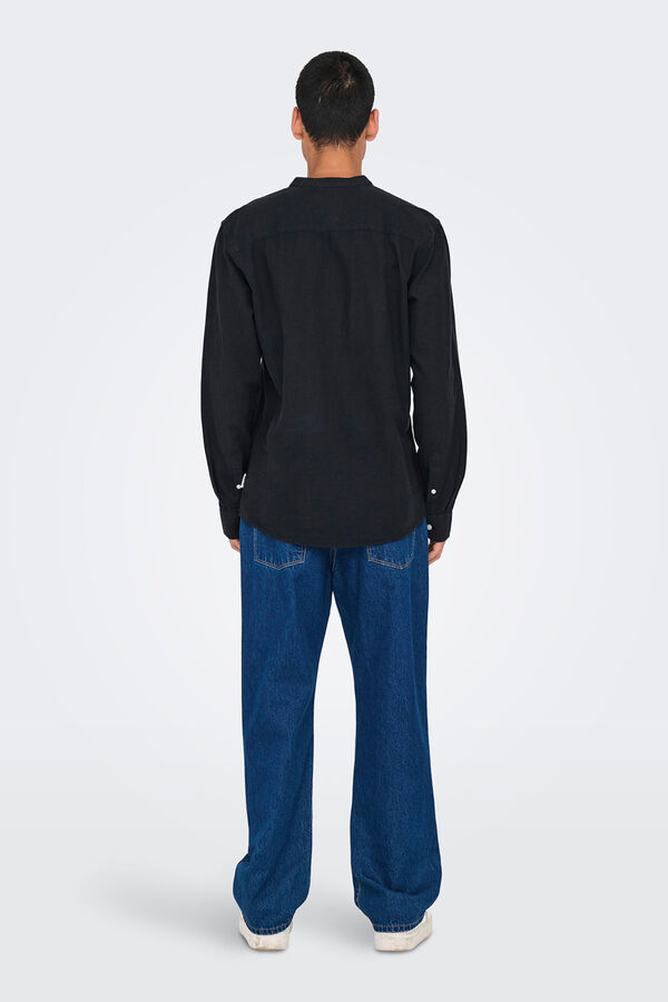 Only & Sons Long sleeve shirt black