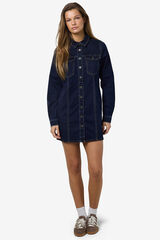 Noisy May Short denim dress blue