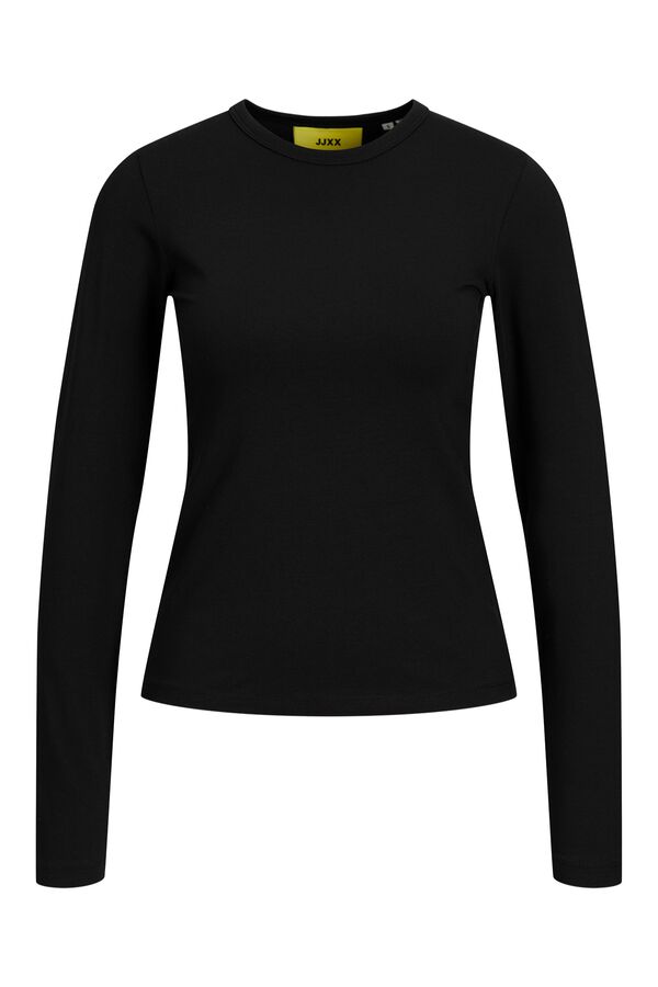 Jack & Jones Girl Ribbed long sleeve T-shirt black