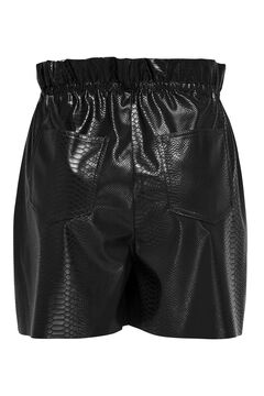 Springfield Faux leather shorts schwarz