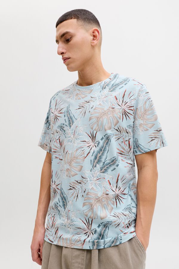 Jack & Jones Printed regular fit T-shirt blue