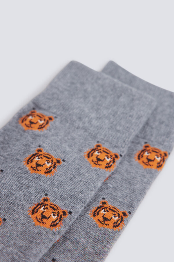 Springfield Long lion sock grey