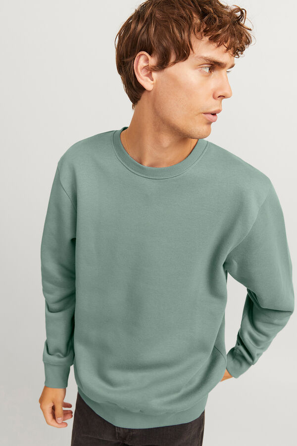 JJ REBEL Relaxed fit lightweight sweatshirt green