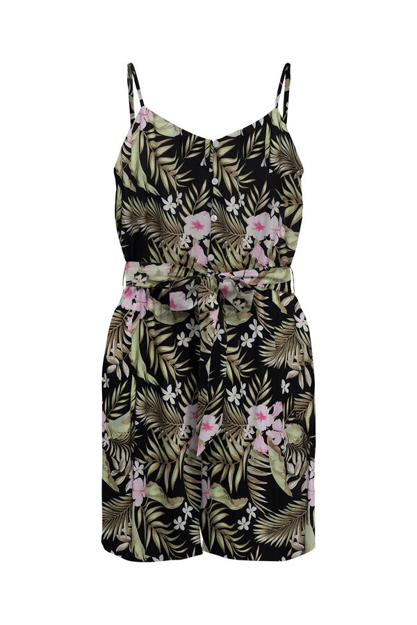 Only Mono corto estampado floral blanco