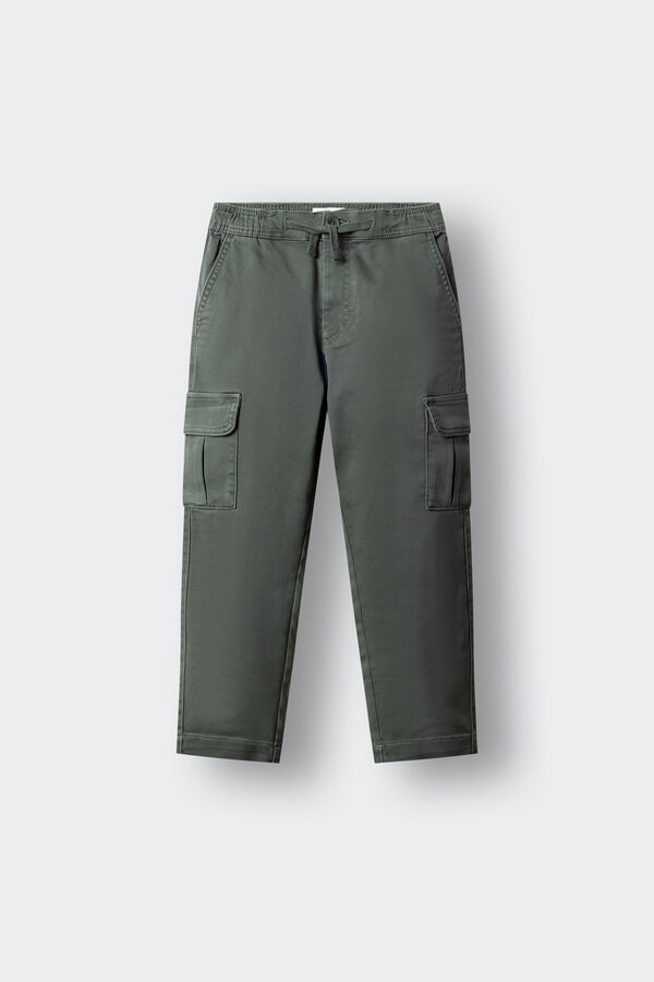 Springfield Kids Pantalon jogger cargo ni&ntilde;o verde