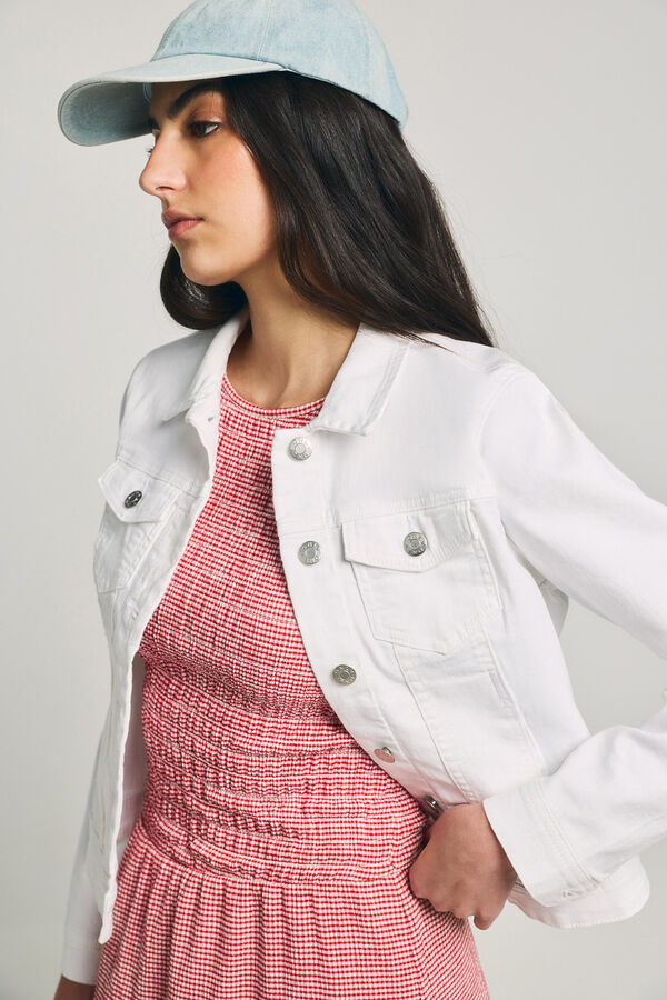 Only Denim jacket with front pockets white
