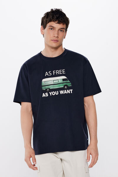 Springfield T-shirt free van bleu