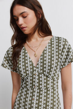 Springfield Embroidered midi dress