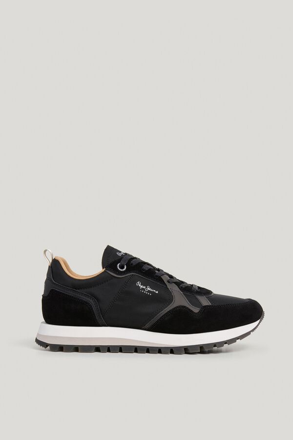 Pepe Jeans Leather retro sneakers black