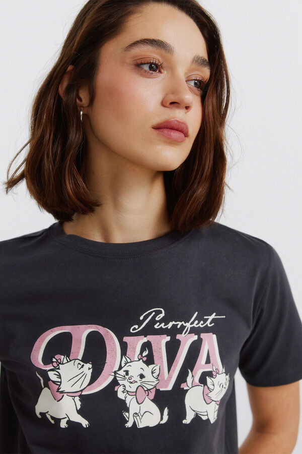 Springfield Printed short sleeve T-shirt grey