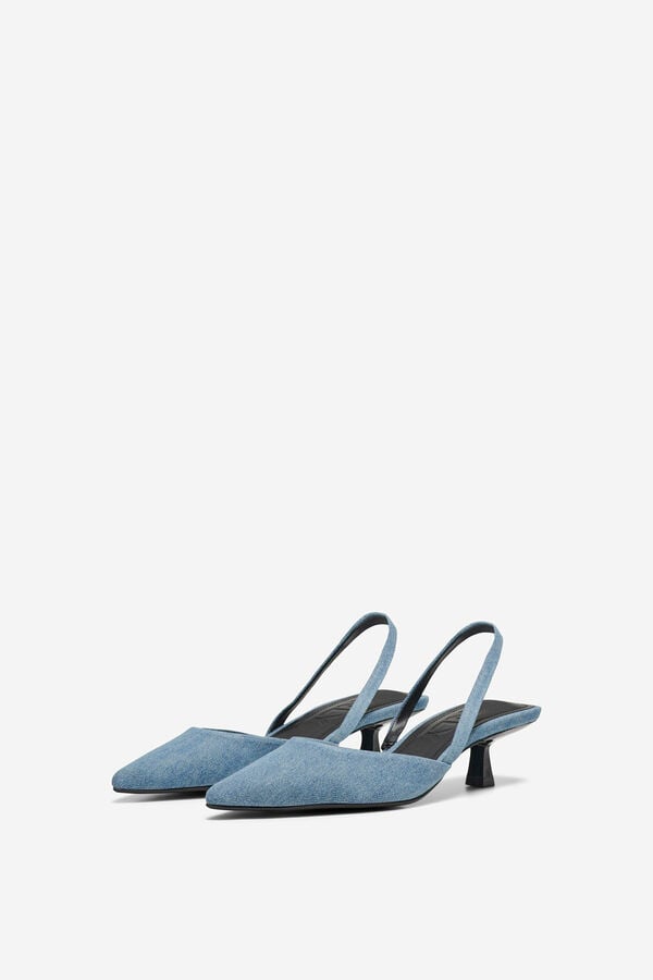 Springfield Denim pointed toe heels blue mix