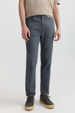Springfield Washed slim fit 5-pocket trousers