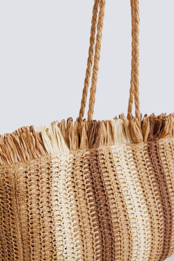 Springfield Mala tote bag &agrave;s riscas cru