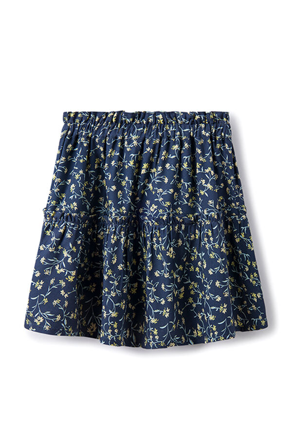Springfield Girls' floral skirt steel blue