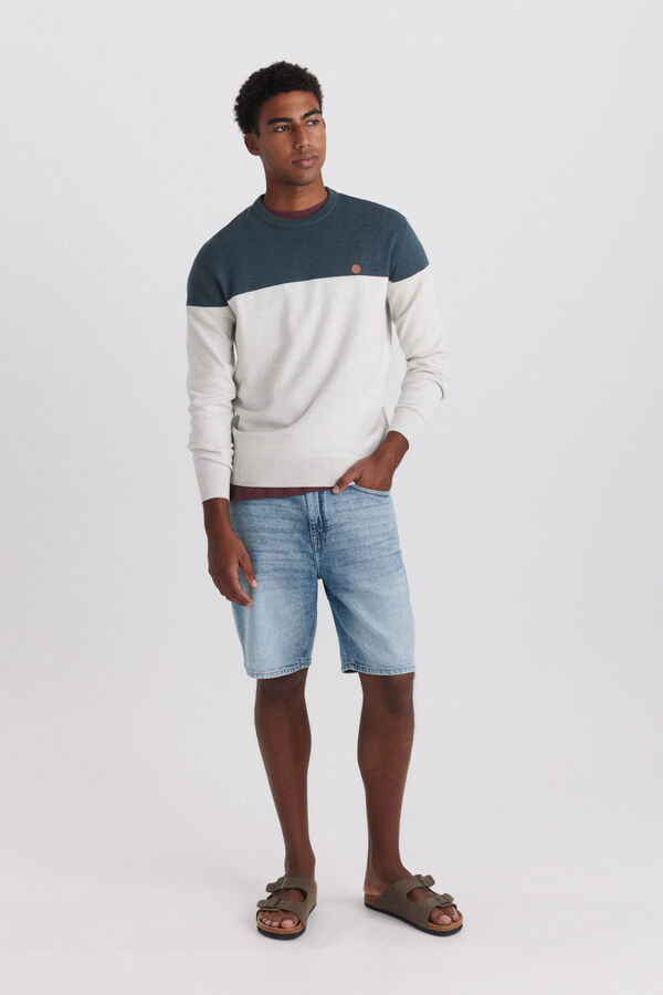 Springfield Colour block basic jumper blue