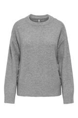 Only Jersey oversized botones gris