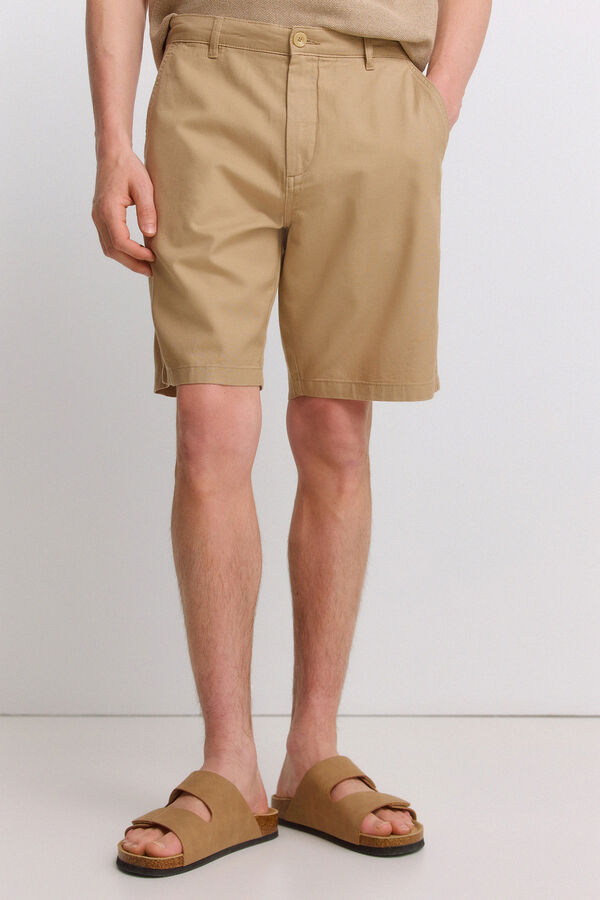 Springfield Wide & relaxed fit technical Bermuda shorts grey