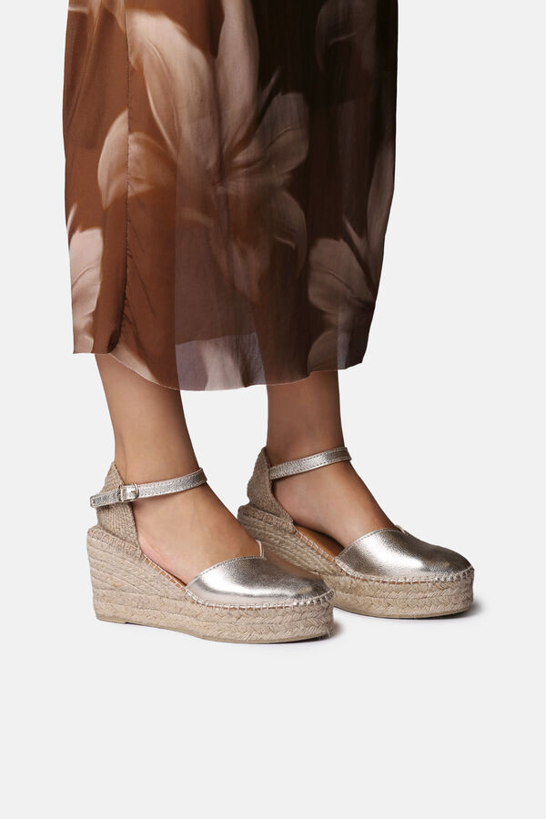 Toni Pons Leather wedge espadrille printed
