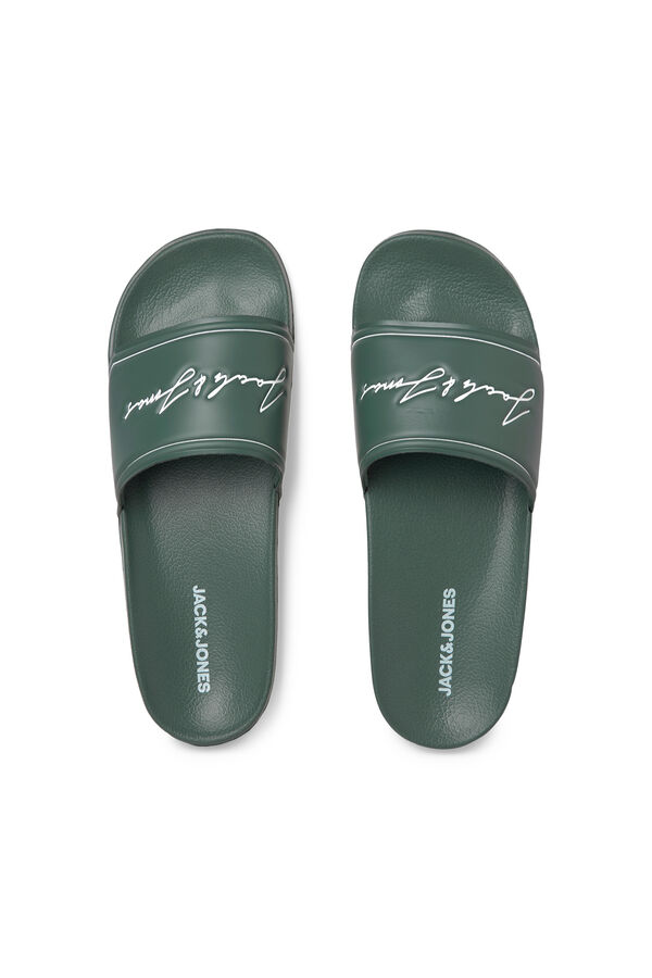 Jack & Jones Logo slide sandals green