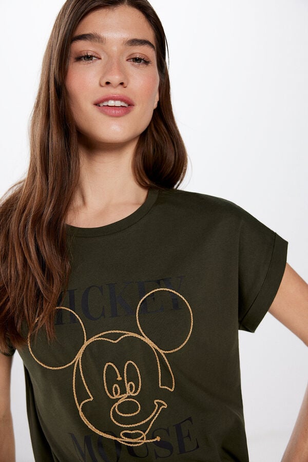 Springfield T-shirt Mickey Mouse Cordelé cinza