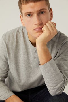 Springfield Camisola de manga comprida e gola padeiro cinza