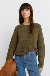 Springfield Pointelle jersey-knit jumper
