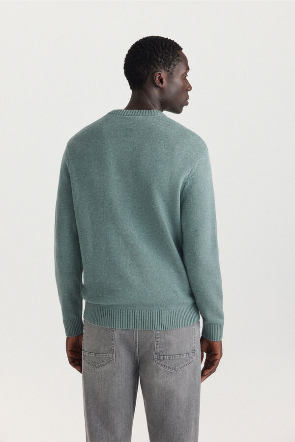Springfield Plain round neck jumper green