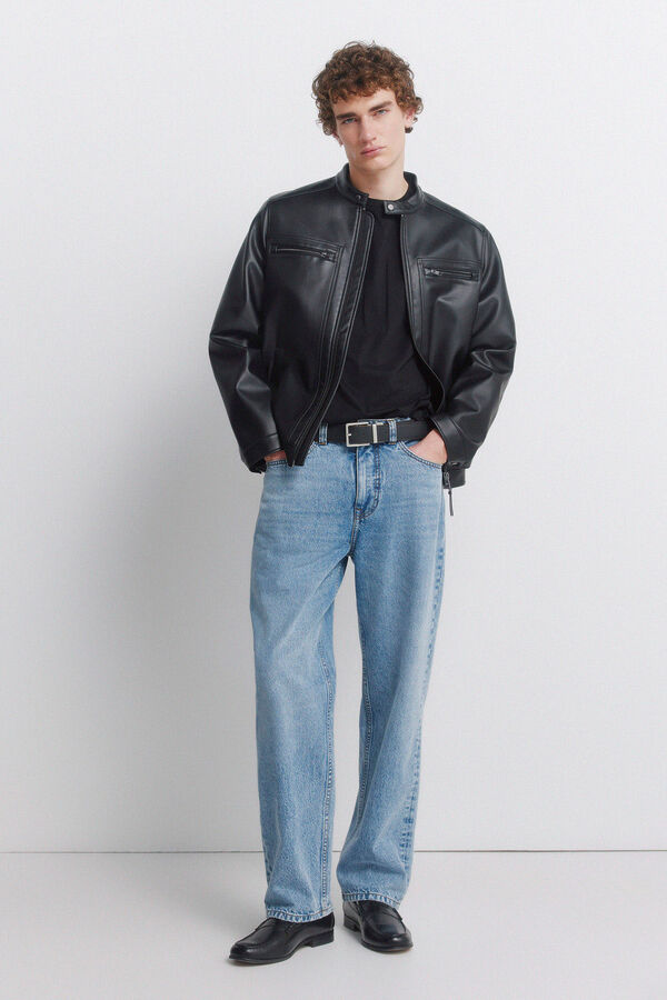 Springfield Camiseta de manga comprida Carbon preto