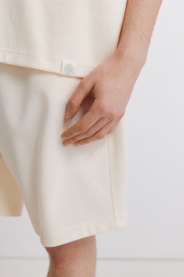 Springfield Waffle Bermuda shorts white