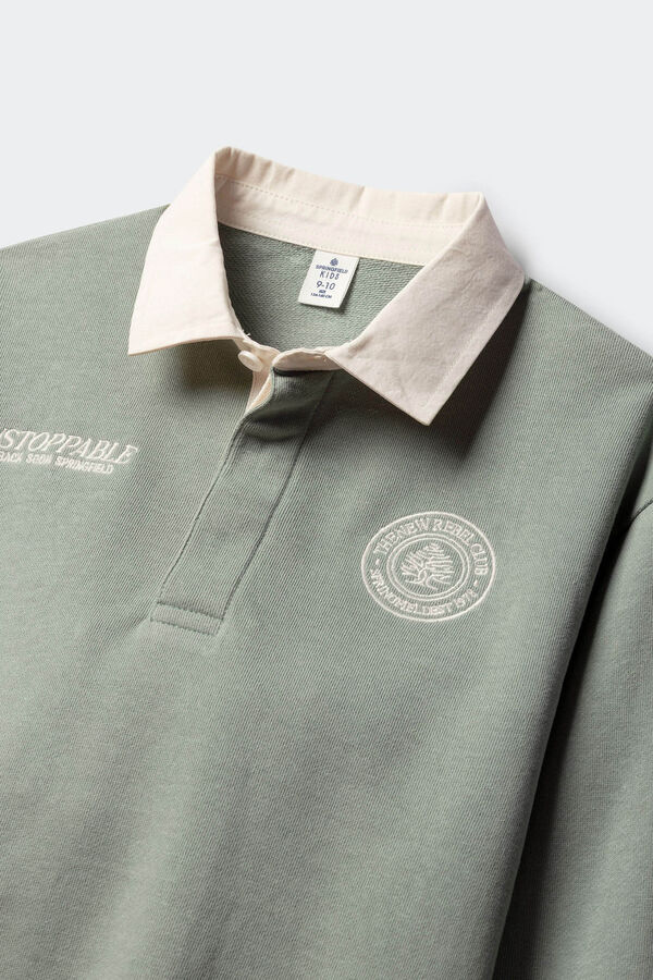 Springfield Kids Sudadera polera niño verde