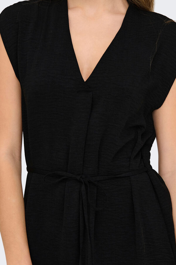 JDY Vestido midi fluido negro