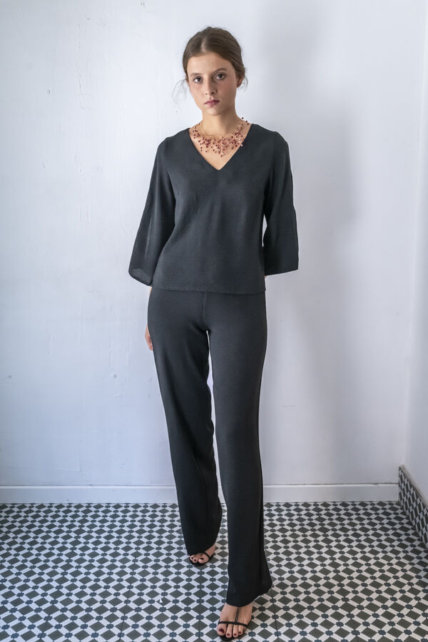 Cul Sac Palazzo trouser Crna