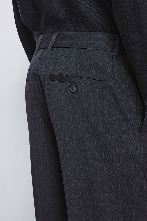 Springfield Straight fit striped trouser grey