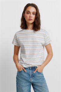 Springfield T-shirt em algod&atilde;o com riscas duplas