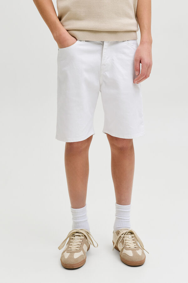 Jack & Jones Junior Bermuda denim regular b&aacute;sica blanco